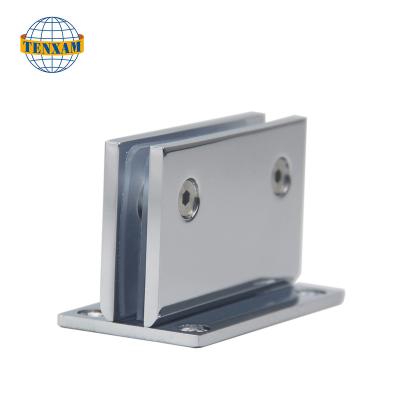 China Easy to install and clip inc glass door bathroom hinges. Durable Square Edge Shelving Cabinet Straight Flange Shower Alloy for sale