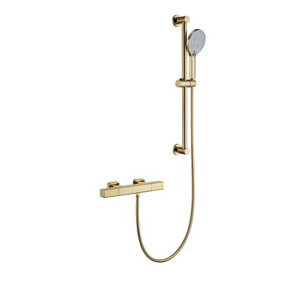 China Without Slide Bar Zirconium Golden Shower Faucet Round Multifunctional Bathroom Building for sale