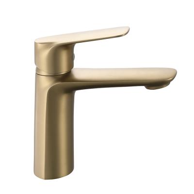 China New Titanium Gold Thermostatic Basin Noodle Faucets Ceramic Or Cold Hot And Cold Faucet for sale