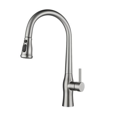 China Thermostatic Faucets Pit Gray Kitchen Faucet 304 Stainless Steel Cold And Heat Exchange for sale