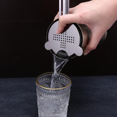 China Viable 201 High Quality Stainless Steel Cocktail Ice Strainer Bar Tools Ready To Board Bar Accessories for sale