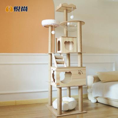 China Pet Toy Cat Scratch Stocked Climbing Board with Solid Base of Multi-Layer Cat Apartment Cat Climbing Tree for sale