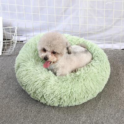 China Factory Custom Oversized Mat Pet Bed Comfortable Round Soft Plush Bed Breathable | Anti Worry Cuddler Washable Cat Dog Bed for sale