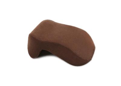 China Brown Comfortable Neck Pillow Memory Foam with 100% Crystal Velvet for sale