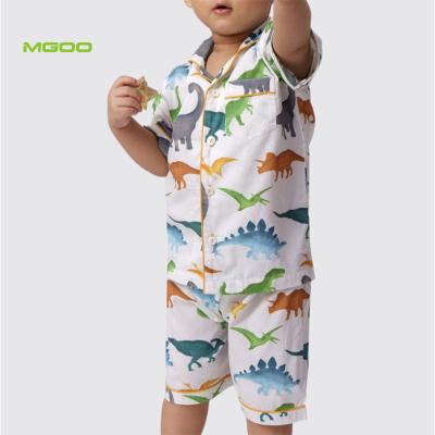 China MGOO Kids Thermal Super Soft Dinosaurs Half Sleeve Organic Collar Tops And Shorts Wear The Perfect Set In Warm Winter for sale