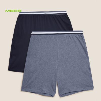 China MGOO QUICK DRY Solid Plain Elastic Waist Cotton Custom Pajamas Shorts Summer Nightgowns for sale