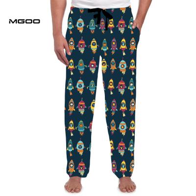 China Custom Logo Designer Pajamas Wholesale Man QUICK DRY Pajamas Cotton Nightgowns Sleep Wear All Over Print Men Cartoon Panties for sale