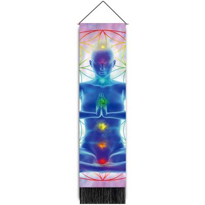 China Custom Twill Meditator Tapestry Seven Chakra Bohemian Tapestry High Quality Home Decoration Living Room for sale