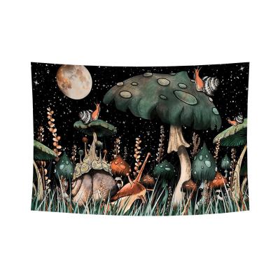 China Custom Woven Handmade Tapestry Twill Bohemian Tree of Life Wall Hanging Mushroom Tapestry Spirit Tapestry for sale