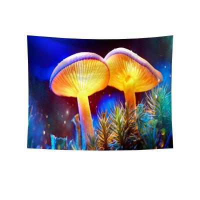 China Twill Fluorescent Mushroom Wall Hanging Tapestry Woven Tapestry Hoodie Tapestry Kit for sale