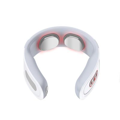 China 2021 Portable New Custom Shipping Agency Use of Drop Reduce Pain Wireless Vibration EMS Smart Neck Massager for sale