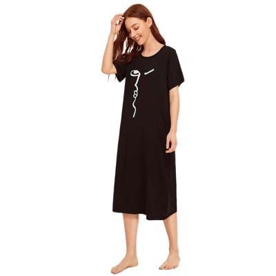 China 2022 new QUICK-DRY ladies' pajamas summer loose nightgown long casual wear ladies' nightgowns can be used outside women's home long robes for sale