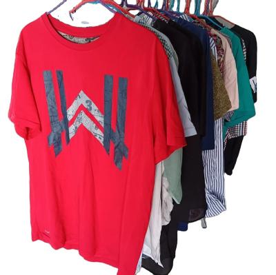 China T-shirts used mixed polyester second-hand cheap clothing clothes/summer cotton T-shirt cotton prices for men and women for sale