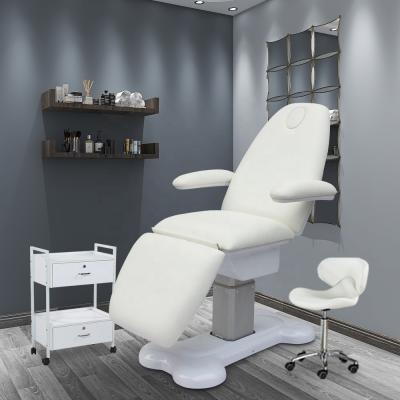 China European Luxury Modern White White European Beauty Salon Spa Treatment Massager Facial Cosmetic Chair 3 Motors for sale