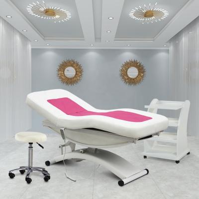 China Eclectic Beauty Price Salon 3 Electric Motors Treatment Spa Luxury Massage Table Cosmetic Facial Bed for sale