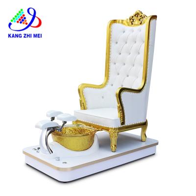 China Wholesale Luxury Furniture Luxury Style High Back Footrest Salon Massage Spa Queen Throne Pedicure Chair for sale