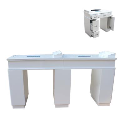 China KANGZHIMEI Modern Wholesale Nail Table Desk White With Dust Fan for sale