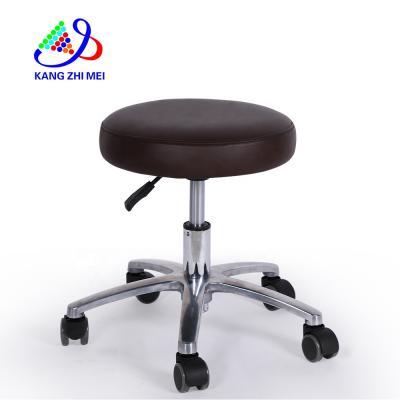 China Nail Salon Kangmei Beauty Salon Furniture Pedicure Stool Chair Adjustable Hydraulic Round Rolling Technician With Wheels for sale