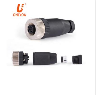 China audio & M8 M12 3Pin 4Pin 5Pin 6Pin 7Pin 8Pin IP67 Video Waterproof Male Female Assembly Connector Socket Cable Circular Mount for sale