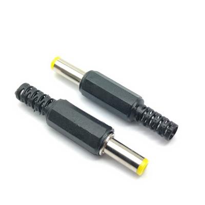 China Onlyoa PVC dc 5.5*2.1mm DC Power Jacks Ring Connectors Male Black 5.5*2.5mm for sale