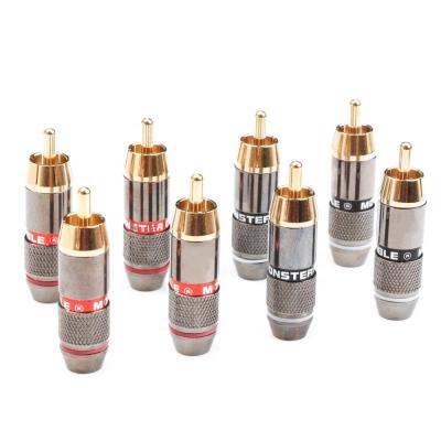 China audio & Onlyoa Video Gold Plated RCA Male Speaker Jack Audio Connectors for sale