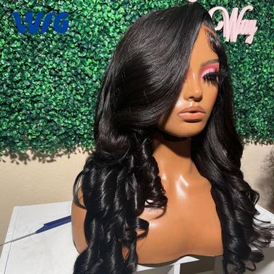 China China Seller Front Lace Wig Human Hair Full Lace Wig Hd Transparent Cheap Lace Wig Virgin Body Wave Frontal Cuticle Aligned Hair Brazilian Hair Wig Top Selling HD Lace Wig for sale