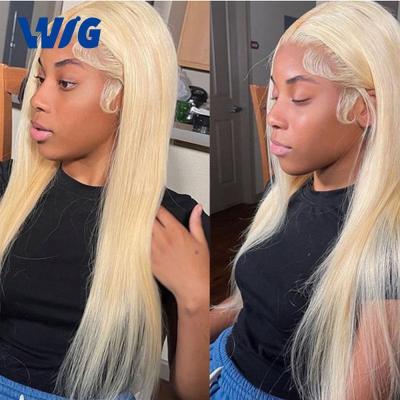 China Blonde Hd Full Lace Wig 613 Full Lace Wig Virgin Hair Raw Lace Front Wig Transparent Cheap Full Lace Frontal Wigs For Black Women Peruvian 360 Lace Frontal Wig for sale