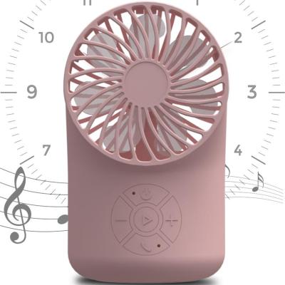 China Creative Dormitory 2-in-1 Wireless Silent Speaker Hotel Portable Office Cooling Mini Fan for sale