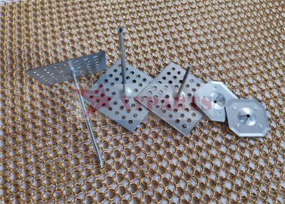 China Perforated Base Hanger Galvanized Steel Insulation Pins For Acoustic Panels for sale