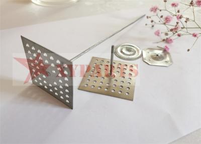 China Easy Bending Galvanized Steel Insulation Fasteners With Square Stamped Hole Base for sale