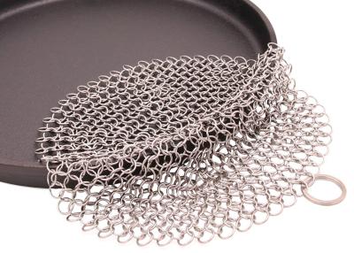 China 6“ SS om Pan van het de Gaszuiveraar de Schoonmakende Gietijzer van Cookware Chainmail Te koop