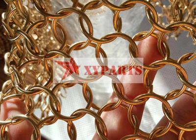 China 1.2*10mm Copper Chainmail Mesh Metal Ring Curtain for sale