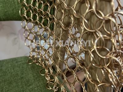 China Decoration Divider 12mm Metal Ring Mesh Welded for sale