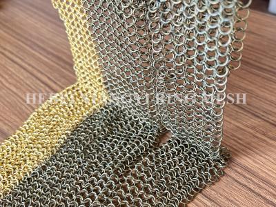 China Architectural Metal Round Ring Mesh Curtain With SS Eletroplating for sale