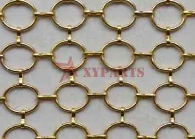 China Gold Color Ring Mesh Curtain Linked With 'S' Hook As Space Divider For Hotel Decoration for sale