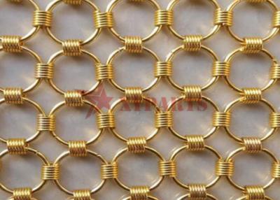 China ø2.0*20mm Carbon Steel Ring Mesh Fabric As Divider For Interior Decoration for sale