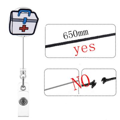 China Cute Doctor Medical Retractable Nurse Medical Retractable Nurse Human Organs Kit Human Organs Kit Nurse ID Badge Holder Cartoon Nurse Stethoscope ID Card Holder Plastic Badge Holder for sale