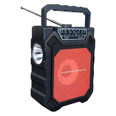 China No Switch Full Band GTS-1661 Tooth Radio Fm AM Switch Support Mp3 Blue Portable Tf Card Radio With Torch Flashlight for sale