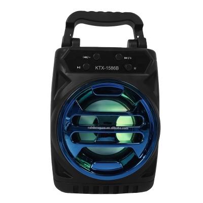 China No Tooth 3 Inch Wireless Blue Outdoor Speaker Portable With FM Radio KTX-1586B for sale