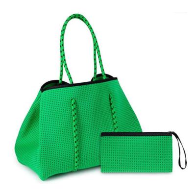 China Wholesale Customized Lady Waterproof OEM Fashion Logo Women Neoprene Hand Bags Beach Bag for sale