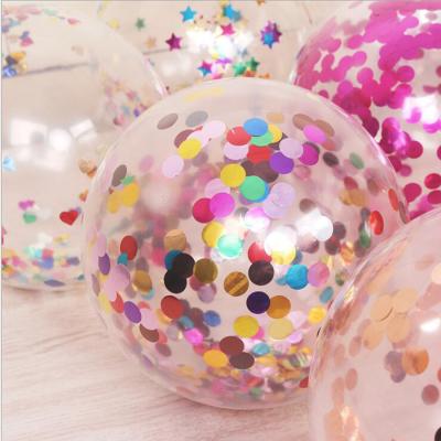 China Advertising Toy OEM Customized Logo Printing Eco-Friendly Later Glitter Balloon With Confetti for sale