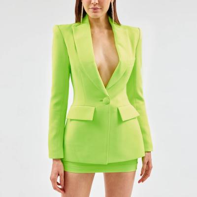 China latest design Anti-wrinkle hollow out formal woman blazers office blazer woman 2022 in stock suit women lady suits for sale