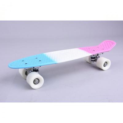 China New design waffle 22 inch fish style plastic kids skateboard for outdoor for sale