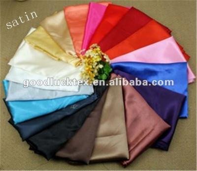 China Waterproof cheap price 100% polyester satin /raso fabric for sale