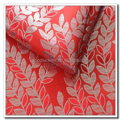 China Traditional Red Wholesale Chinese Jacquard Fusible To Wedding Upholstery for sale