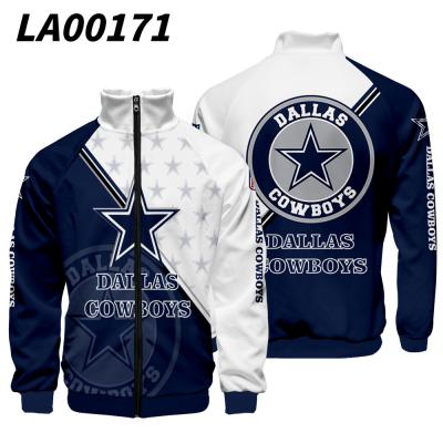 China Wholesale NFL Cowboys Logo Long Sleeve Regular Casual Warm Fashion Autumn Winter Wear Men Women Unisex Jackets for sale