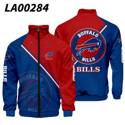 China Wholesale NFL Bills Logo Long Sleeve Regular Casual Warm Fashion Autumn Winter Wear Men's Women's Women's Unisex Jackets for sale