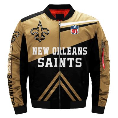 China Wholesale NFL Saints Flight Bomber Regular Long Sleeve Casual Warm Fashion Wear Mens Womens Mens Womens Jackets for sale