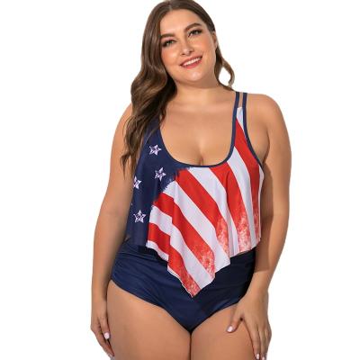 China New arrival Anti-UV 5XL plus size two piece print hot spring beach animal bikini for women china wholesale for sale