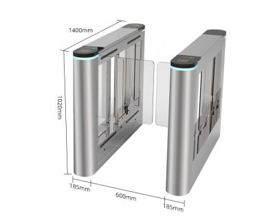 China Factory Wholesale RFID Automatic Glass Turnstiles Detection Access Control Swing Turnstile for sale